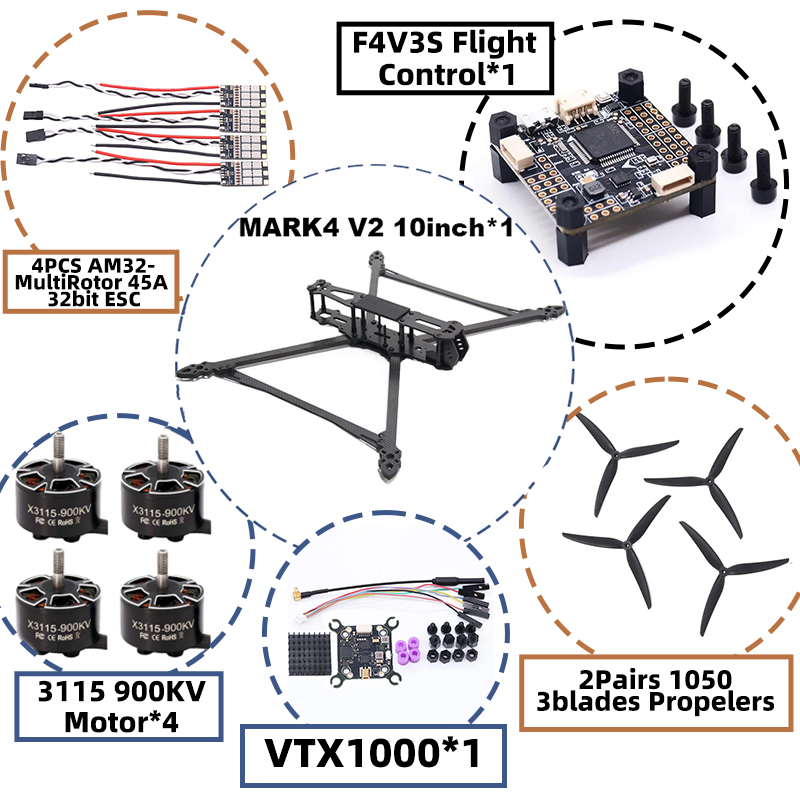 MARK4 V2 10 pulgadas F4V3S/F4V - Radiomaster Ranger 2.4Ghz Elrs Module reseña y precio